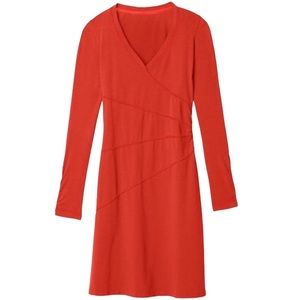 Athleta Sunburst organic cotton dress in Burnt Orange SP
